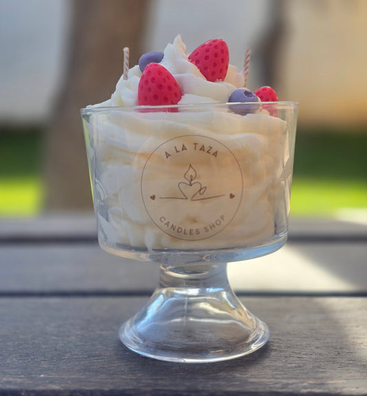 Vela "Fresas con nata".